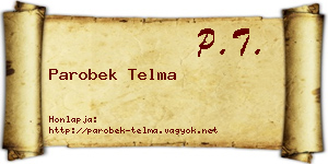 Parobek Telma névjegykártya